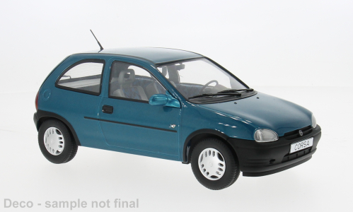 MCG 1:18 Scale Diecast - 1993 Opel Corsa B, Metallic Turquoise - MCG18514