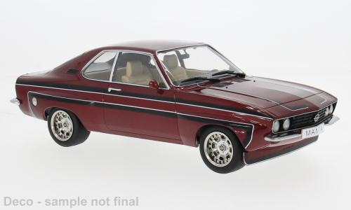 MCG 1:18 Scale Diecast - 1974 Opel Manta A Irmscher, Dark Red - MCG18427