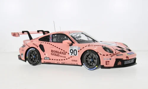 IXO 1:18 Diecast - Porsche 911 GT3 Cup, Porsche Cup Brands Hatch, 2023, #90, J.Malin,, Pink - IXO18RMC225.22