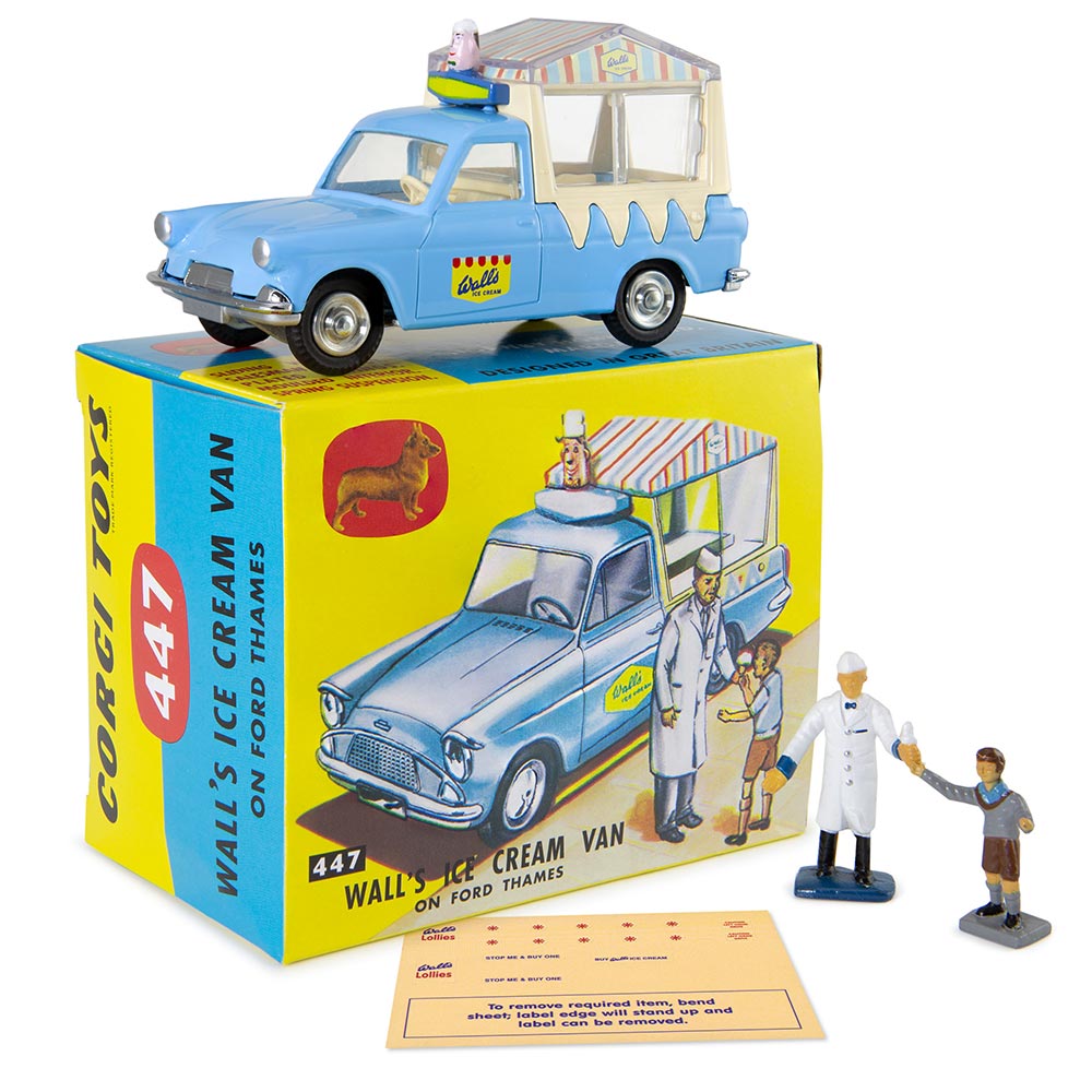 Corgi Model Club 1:46 - Wall's Ice Cream Van on Ford Thames (with figures) - 447