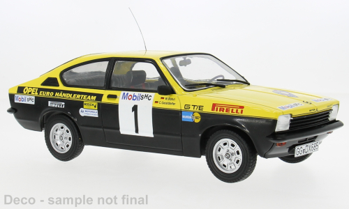 MCG 1:18 Diecast - Opel Kadett C Coupe GT/E, Westfalen-Lippe Rallye, 1977, #1, W.Röhrl/C.Geistdörfer  - MCG18651R