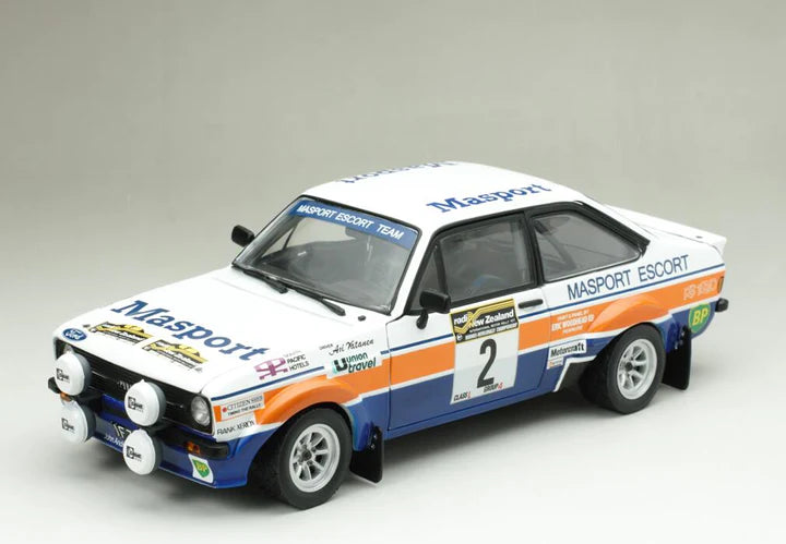 SUNSTAR 4665 1:18 Scale Ford Escort Mk2 RS1800 2nd South Pacific Rally - NZ 1977