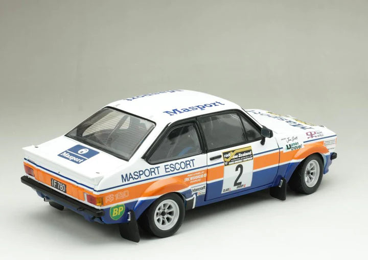 SUNSTAR 4665 1:18 Scale Ford Escort Mk2 RS1800 2nd South Pacific Rally - NZ 1977