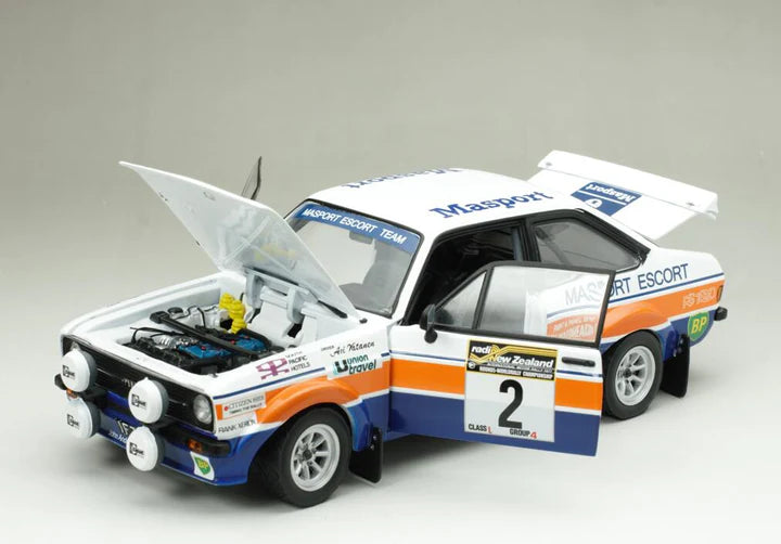 SUNSTAR 4665 1:18 Scale Ford Escort Mk2 RS1800 2nd South Pacific Rally - NZ 1977