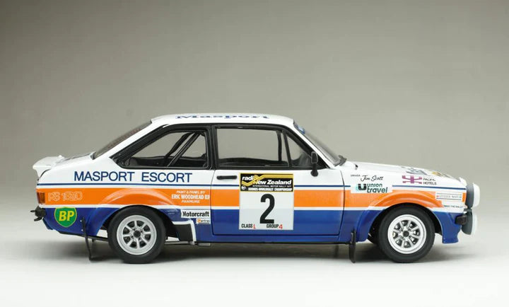 SUNSTAR 4665 1:18 Scale Ford Escort Mk2 RS1800 2nd South Pacific Rally - NZ 1977