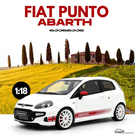 OTTO 1:18 Scale Resin - Fiat Punto Abarth Esseesse, White - OT460