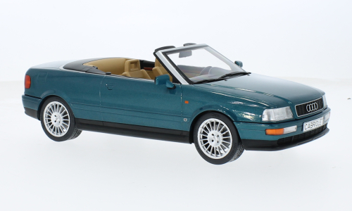 MCG 1:18 Scale Diecast Model Car -  1991 Audi Cabriolet - Green - MCG18413