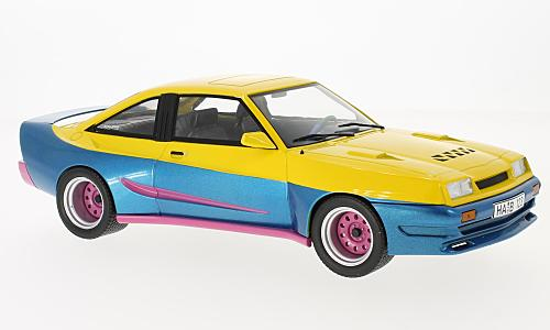 MCG 1:18 Diecast  - 1991 Opel Manta B Mattig, Yellow/Blue - MCG18095
