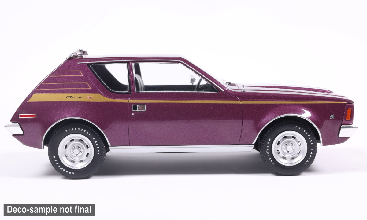 MCG 1:18 Scale Diecast - 1970 AMC Gremlin, Purple / Gold - MCG18707