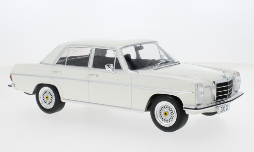 MCG 1:18 Scale Diecast Model Car - 1968 Mercedes 200 D (W115), White - MCG18122