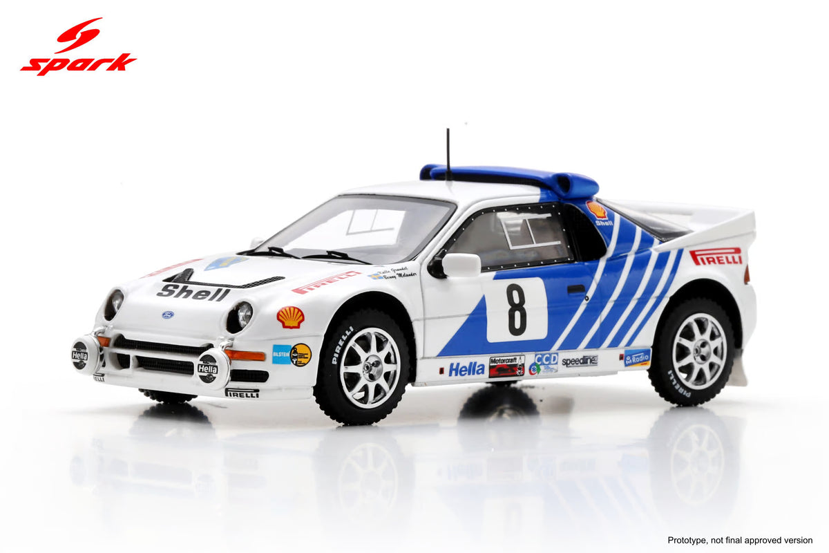 Spark 1:18 Scale Resin Model - Ford RS200 #8 3rd Swedish Rally 1986 K. Grundel/B. Melander - 18S779