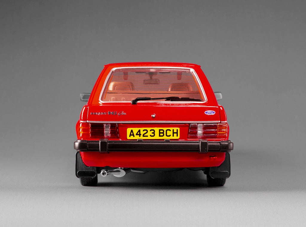SUNSTAR 1:18 Scale - 1981 Ford Escort Mk3 Ghia in Red - RHD UK EXCLUSIVE, 360 pcs - 5031R