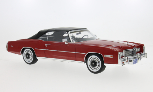 MCG 1:18 Scale Diecast Model Car -  1976 Cadillac Eldorado Convertible, Red - MCG18471
