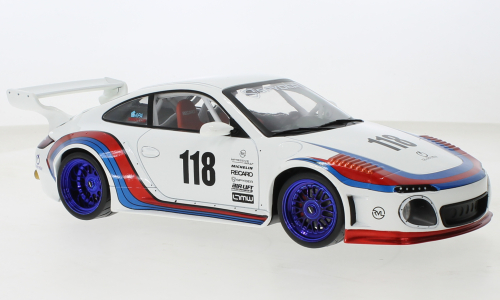 MCG 1:18 Scale Diecast Model Car - 2020 Porsche 911 (997) RWB Old & New, White - MCG18328
