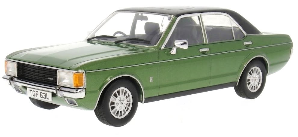 MCG 1:18 Scale Diecast - 1973 Ford Granada Mk1 (RHD UK EXCLUSIVE), Green - MCG18830