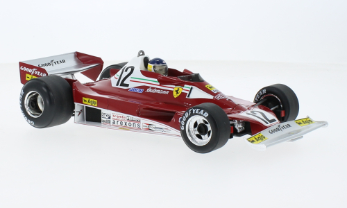 MCG 1:18 Scale Diecast Model Car - Ferrari 312 T2B, Formula 1, GP Sweden, 1977, Scuderia Ferrari SpA SEFAC, #12 - MCG18625F