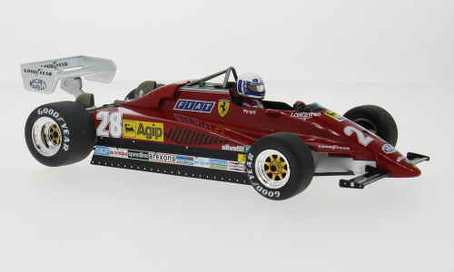 MCG 1:18 Scale Diecast Model Car - Ferrari 126C2, Formula 1, GP Monaco, 1982, Scuderia Ferrari SpA SEFAC, #28 - MCG18628F