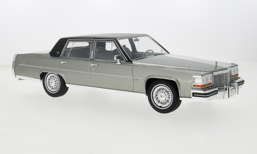 MCG 1:18 Scale Diecast Model Car -  1982 Cadillac Fleetwood Brougham, Grey - MCG18377