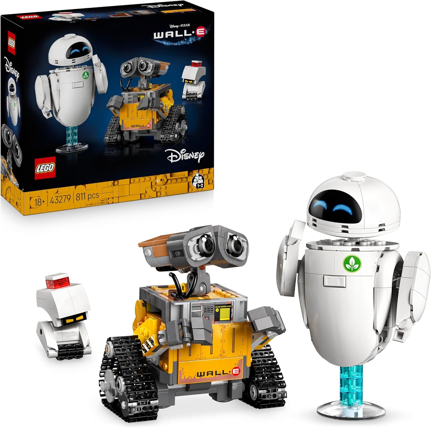 LEGO 43279  - Disney Pixar WALL-E and EVE - 811 Pieces - Age 18+