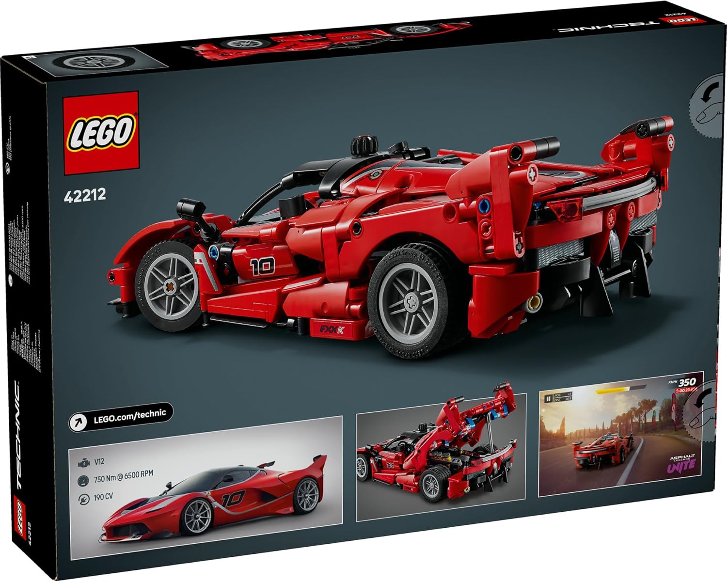 LEGO Technic Ferrari FXX K, 897 Pieces - Age 10+ - 42212