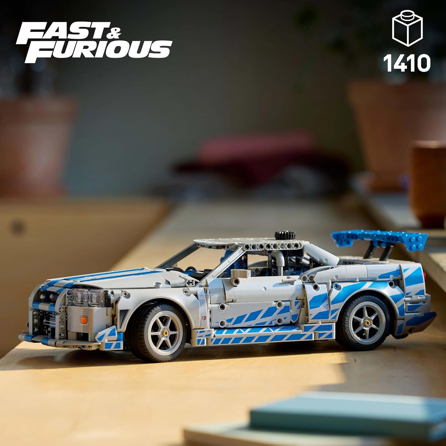 LEGO Technic -  2 Fast 2 Furious Nissan Skyline GT-R (R34), Silver/Blue (Age 18+) - 42210