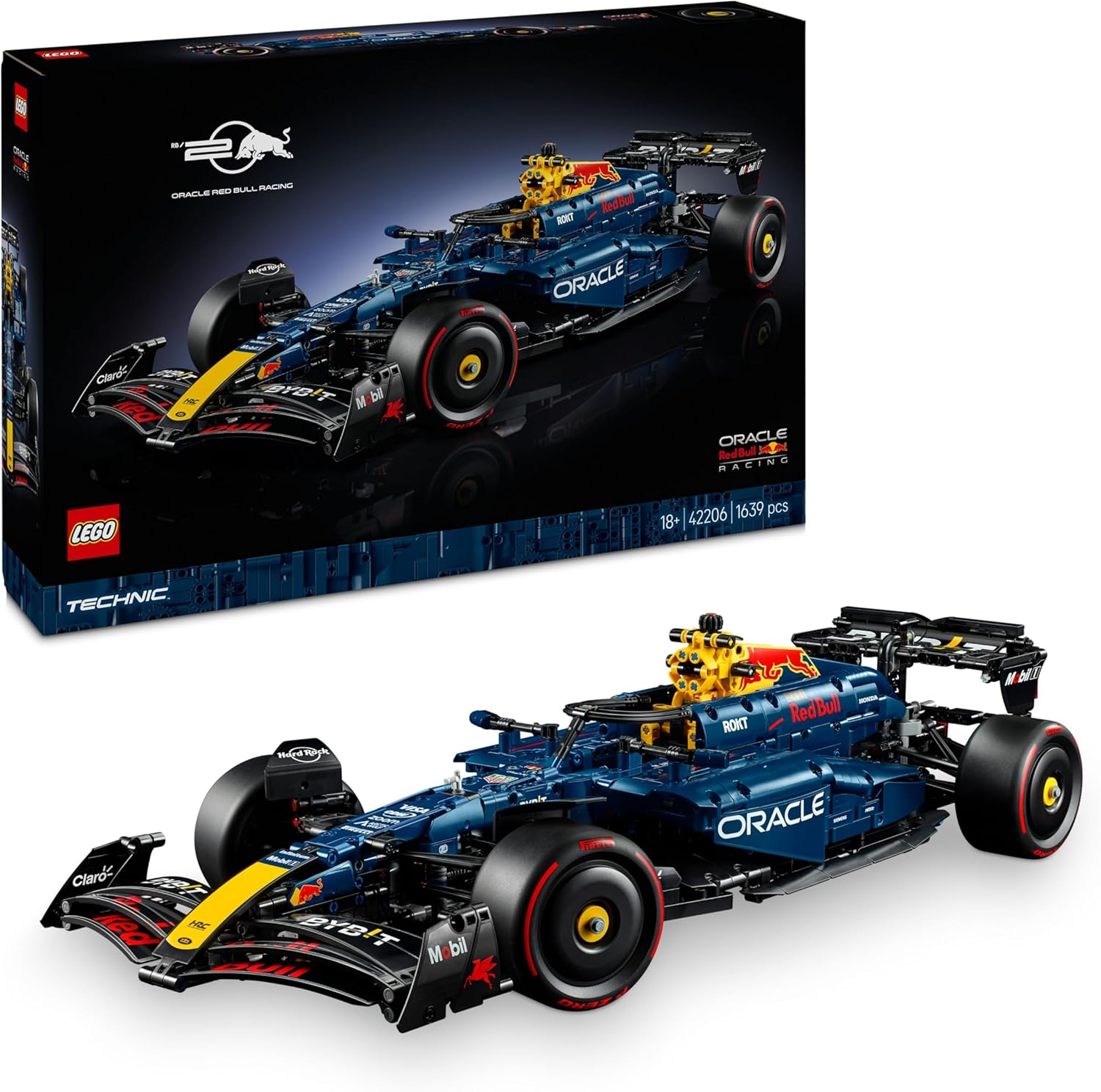 LEGO Technic Oracle Red Bull Racing RB20 F1 Car Model Kit, 1639 Pieces - Age 1+ - 42206