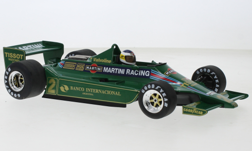 MCG 1:18 Scale Diecast Model Car - Lotus Ford 79, Formula 1, GP Argentina, 1979, John Player Team Lotus, Martini, #2 - MCG18621F