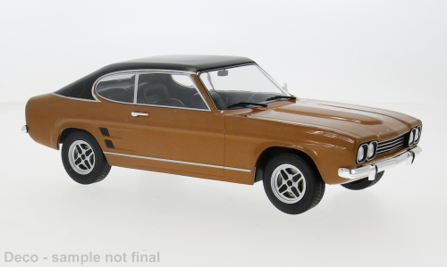 MCG 1:18 Scale Diecast 1970 Ford Capri MK1 GLX, Brown/Black - MCG18539