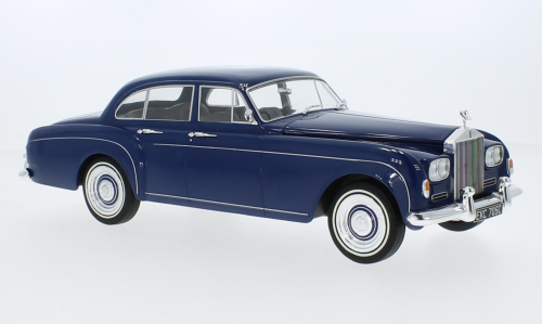 MCG 1:18 Scale Diecast Model Car - 1965 Rolls Royce Silver Cloud III Flying Spur H.J.Mulliner, Blue - MCG18124