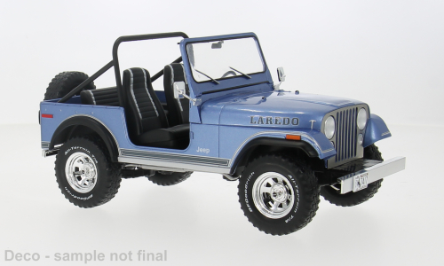 MCG 1:18 Scale Diecast - 1980 Jeep CJ-7 Laredo, Blue - MCG18553