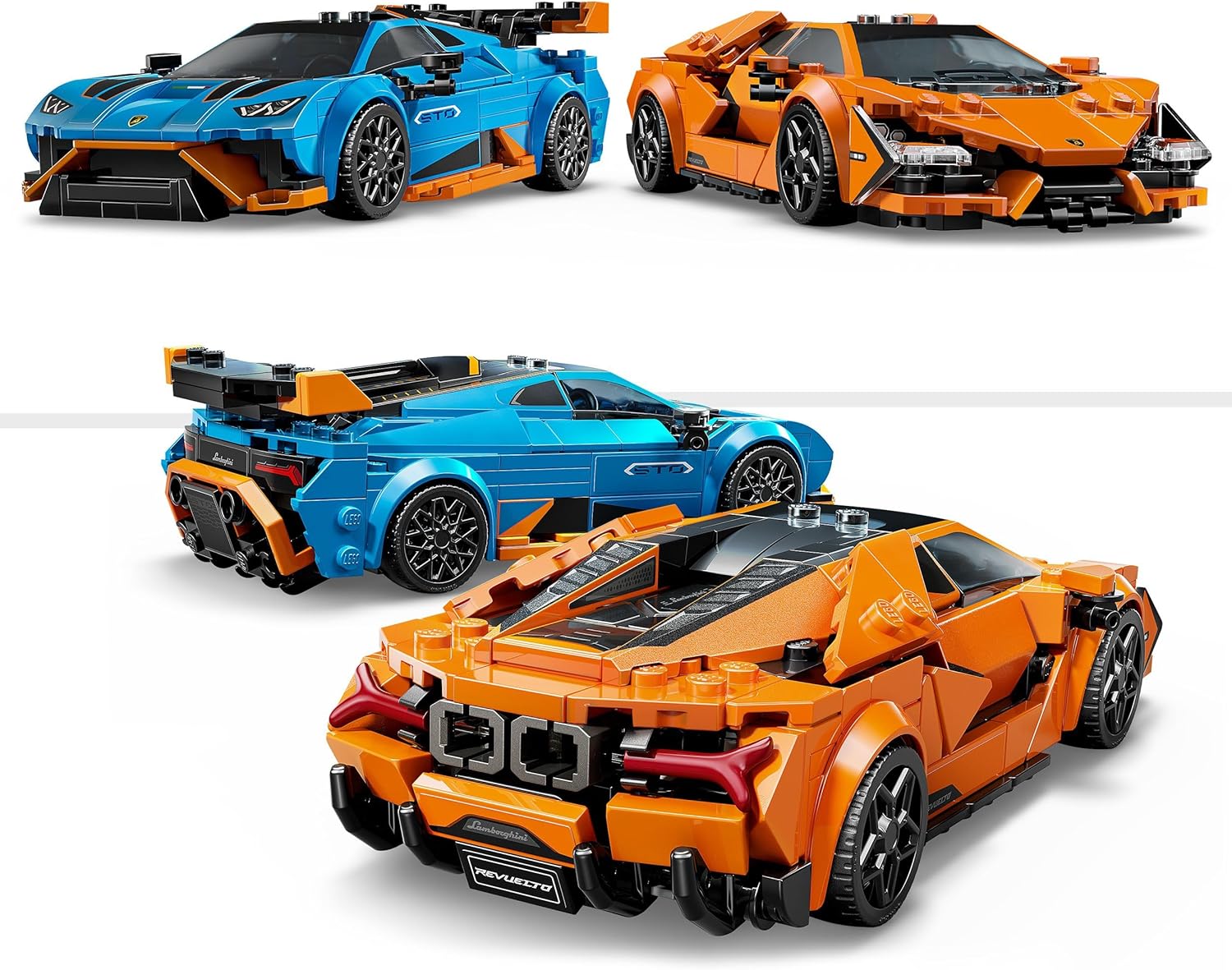 LEGO Speed Champions Lamborghini Revuelto & Huracan STO, 607 Pieces - Age 10+ - 77238