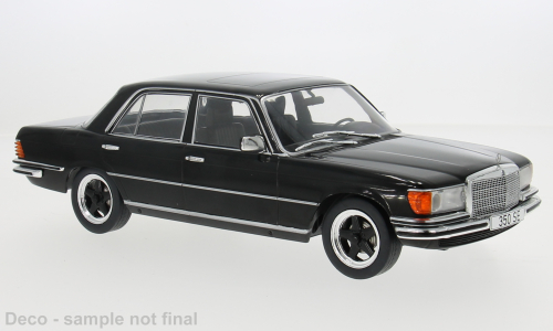 MCG 1:18 Scale Diecast Model Car - 1972 Mercedes S-Class (W116), Black - MCG18551