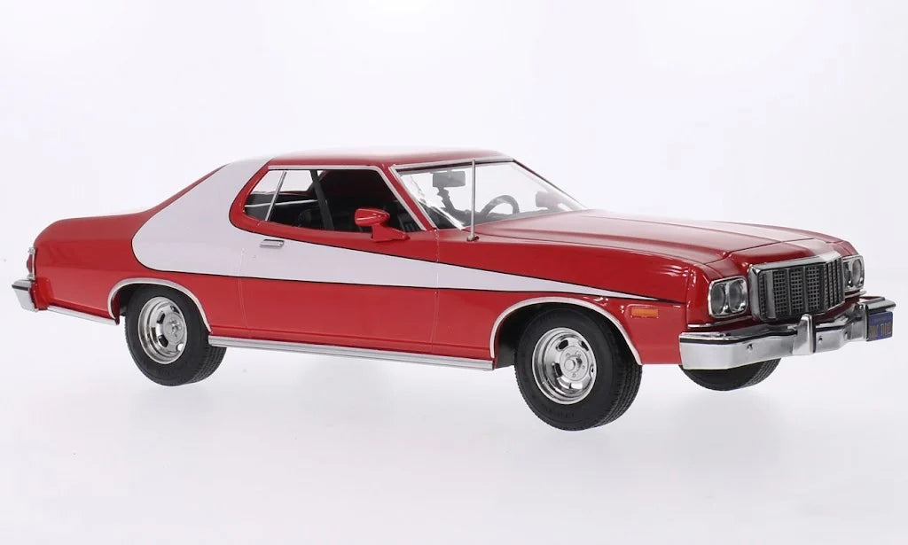 MCG 1:18 Diecast - 1975 Ford Gran Torino, Starsky and Hutch, Red/White - MCG181005
