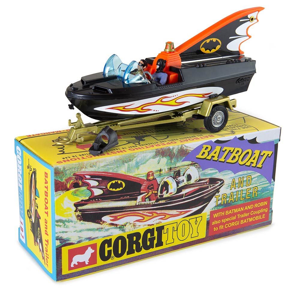 Corgi Model Club 1:50 - Batman Bat Boat and Trailer, Black - 107
