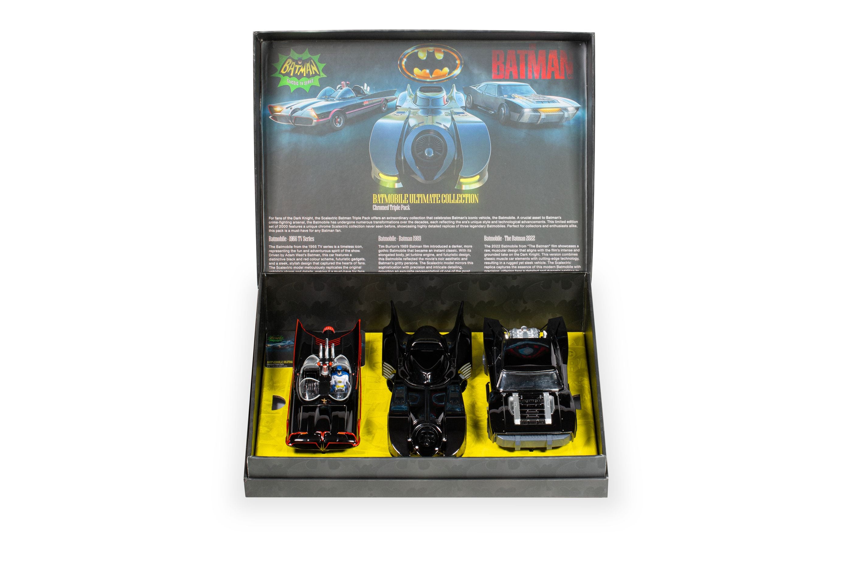 Scalextric 1:32 Scale - Batmobile Ultimate Collection - Chromed Triple Car Pack - C4575A