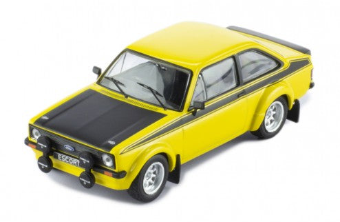 IXO 1:43 Scale Diecast Model Car - 1976 Ford Escort Mk2 RS 1800 in Yellow