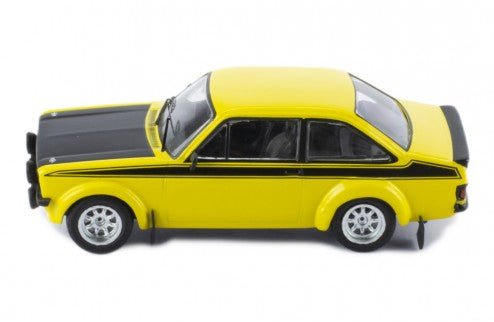 IXO 1:43 Scale Diecast Model Car - 1976 Ford Escort Mk2 RS 1800 in Yellow