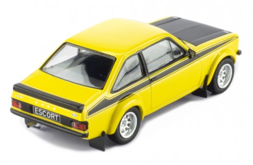 IXO 1:43 Scale Diecast Model Car - 1976 Ford Escort Mk2 RS 1800 in Yellow