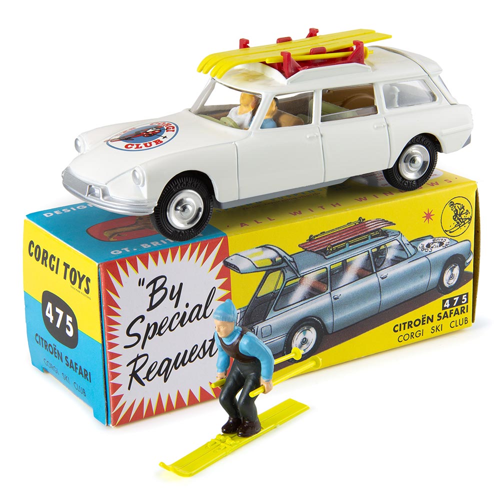 Corgi Model Club 1:48 - Citroen ID19 Safari Corgi Ski Club, White - 475