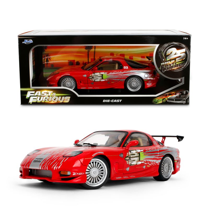 Jada Diecast - 1:18 Dom's Mazda RX7 FD3RS "Fast and Furious" Red - 38137