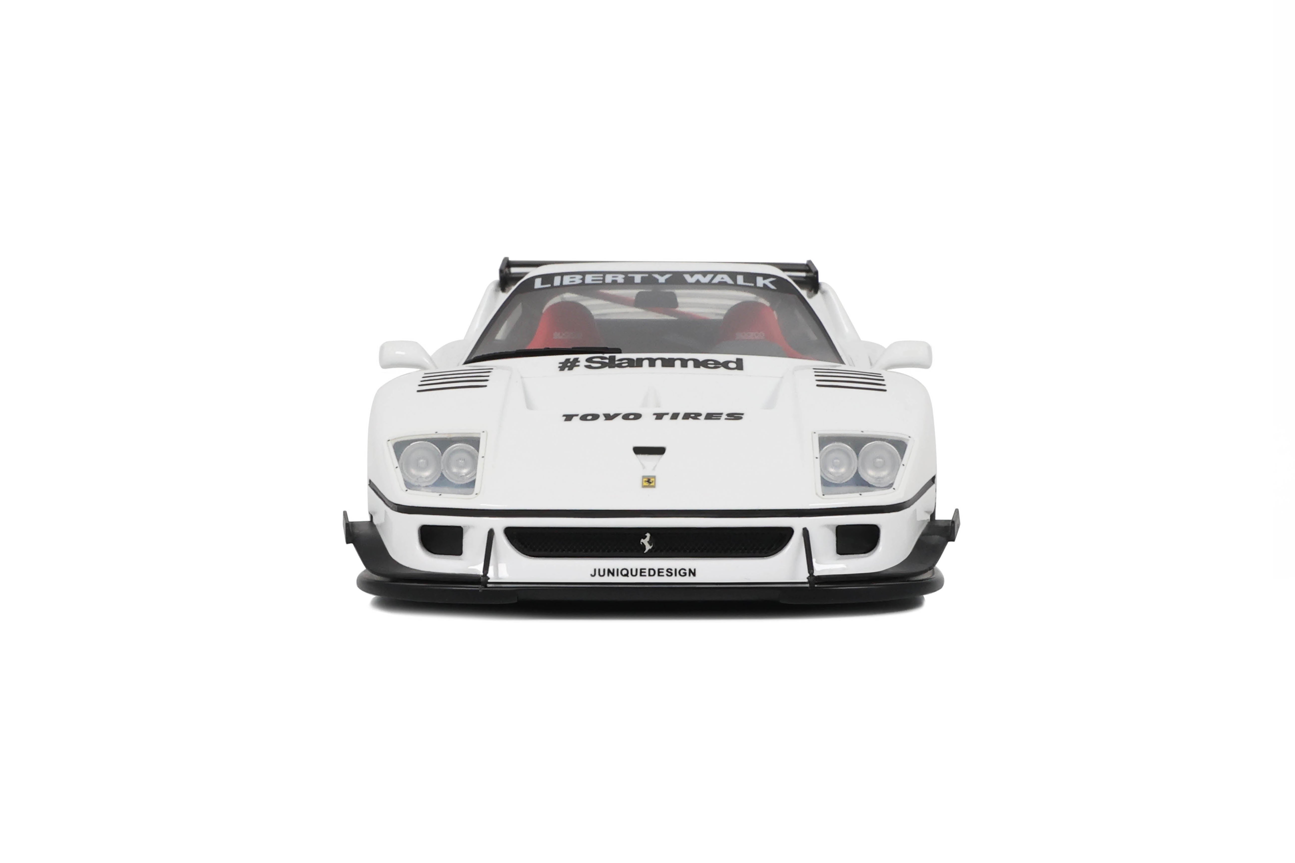 GT Spirit 1:18 Scale Resin Model Ferrari F40 LBWK Liberty Walk Body Kit, White - GT470