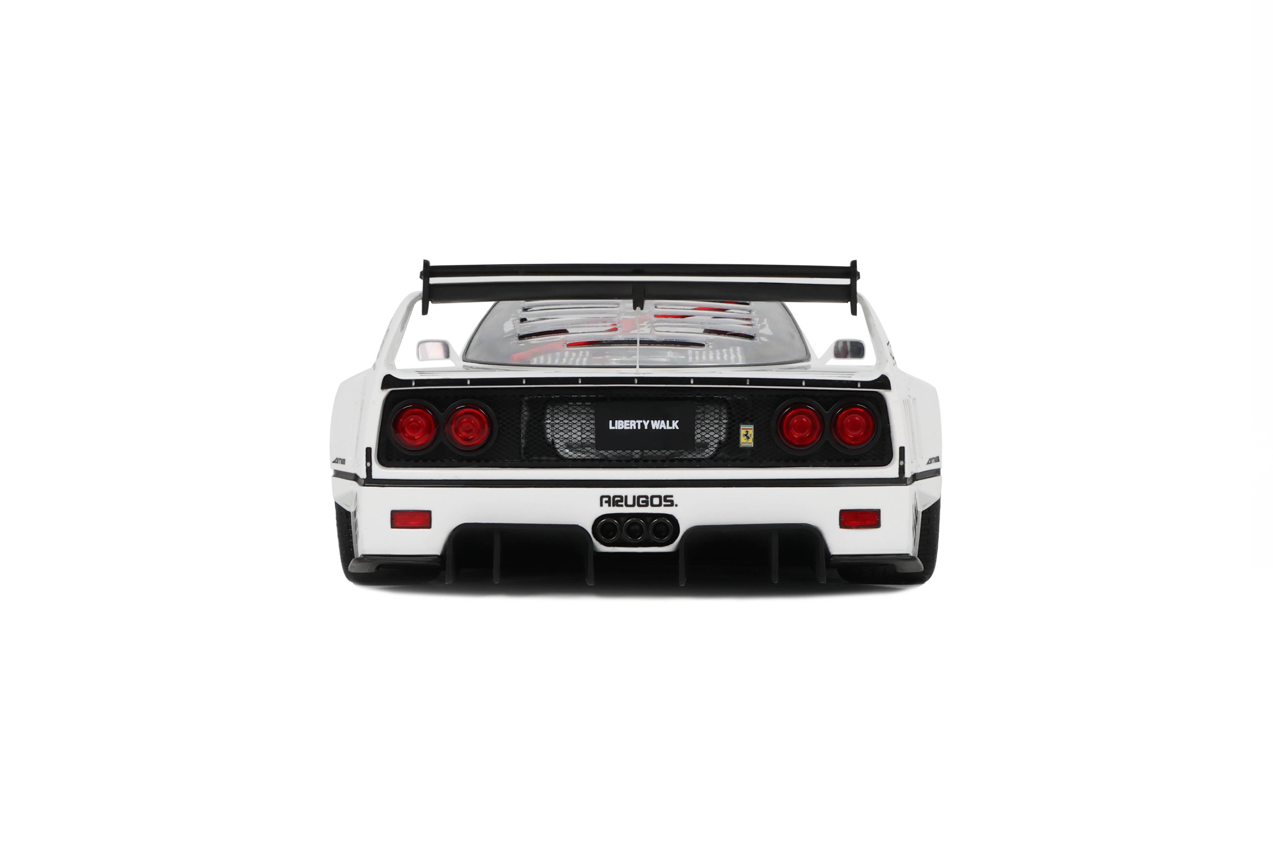 GT Spirit 1:18 Scale Resin Model Ferrari F40 LBWK Liberty Walk Body Kit, White - GT470