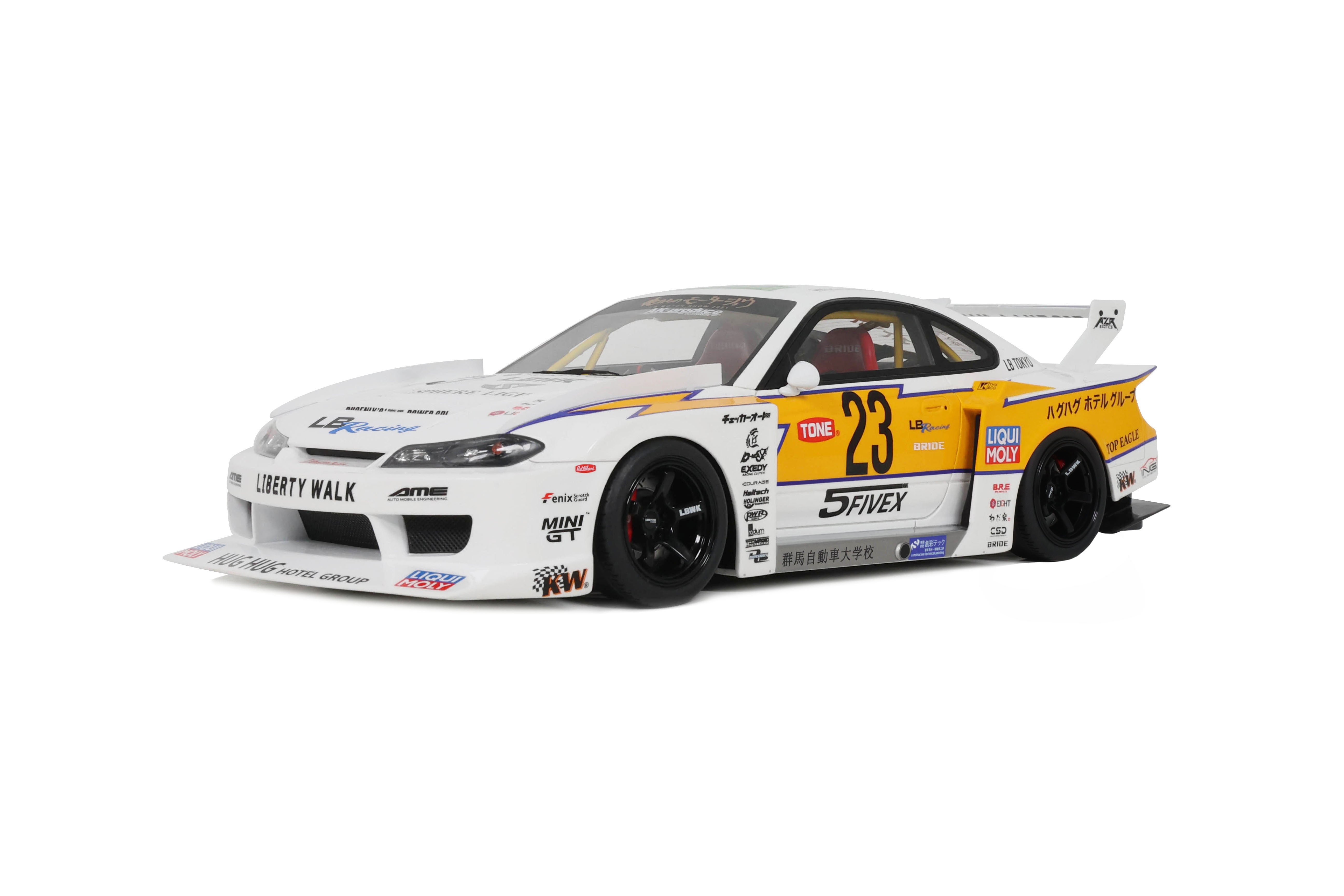 GT Spirit 1:18 Scale Resin, 2021 NISSAN S15 SILVA LB  SUPER SILHOUETTE, WHITE - GT560