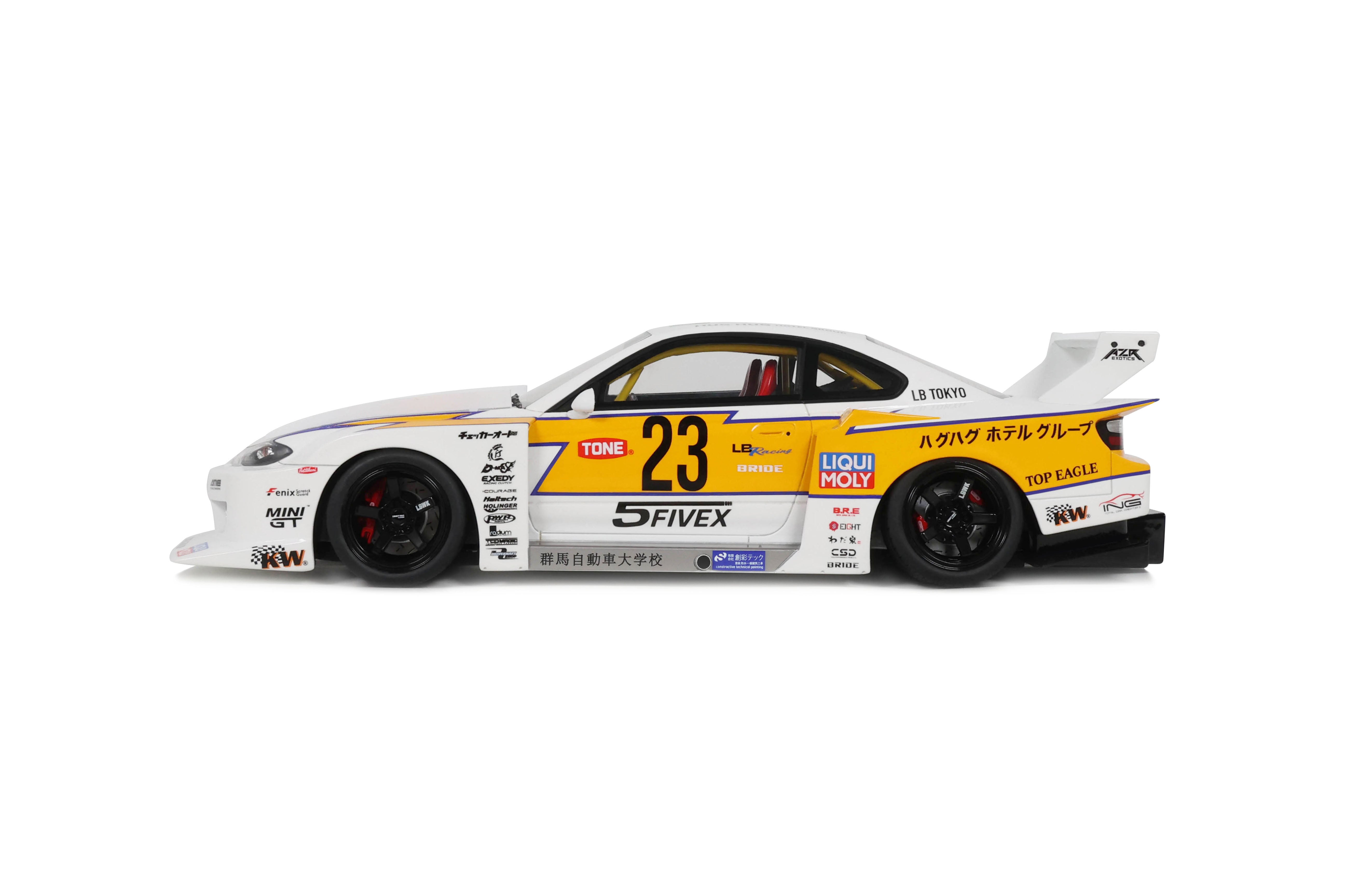 GT Spirit 1:18 Scale Resin, 2021 NISSAN S15 SILVA LB  SUPER SILHOUETTE, WHITE - GT560