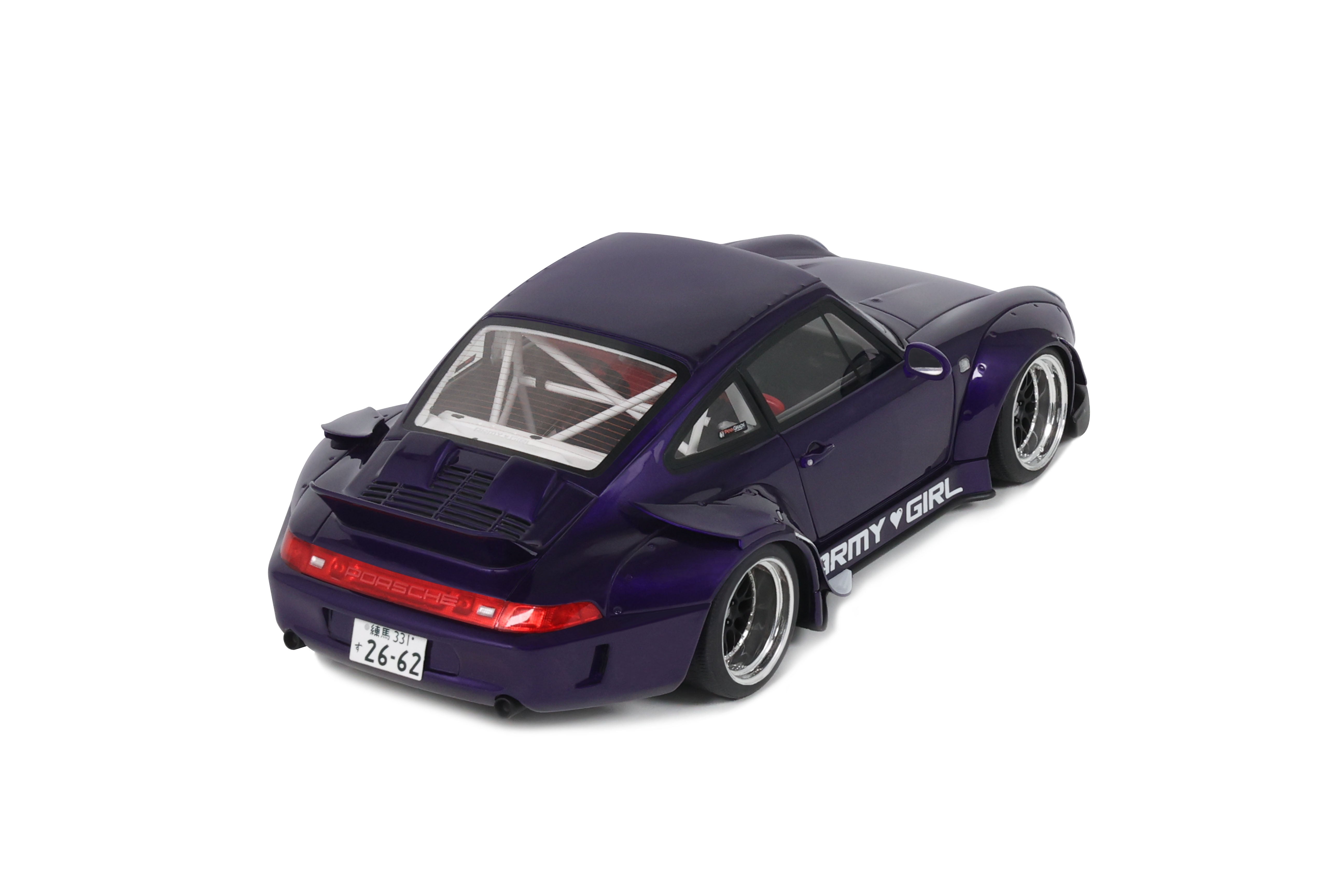 GT Spirit 1:18 Scale Resin,  2015 Porsche 911 RWB ARMY GIRL, PURPLE  - GT562