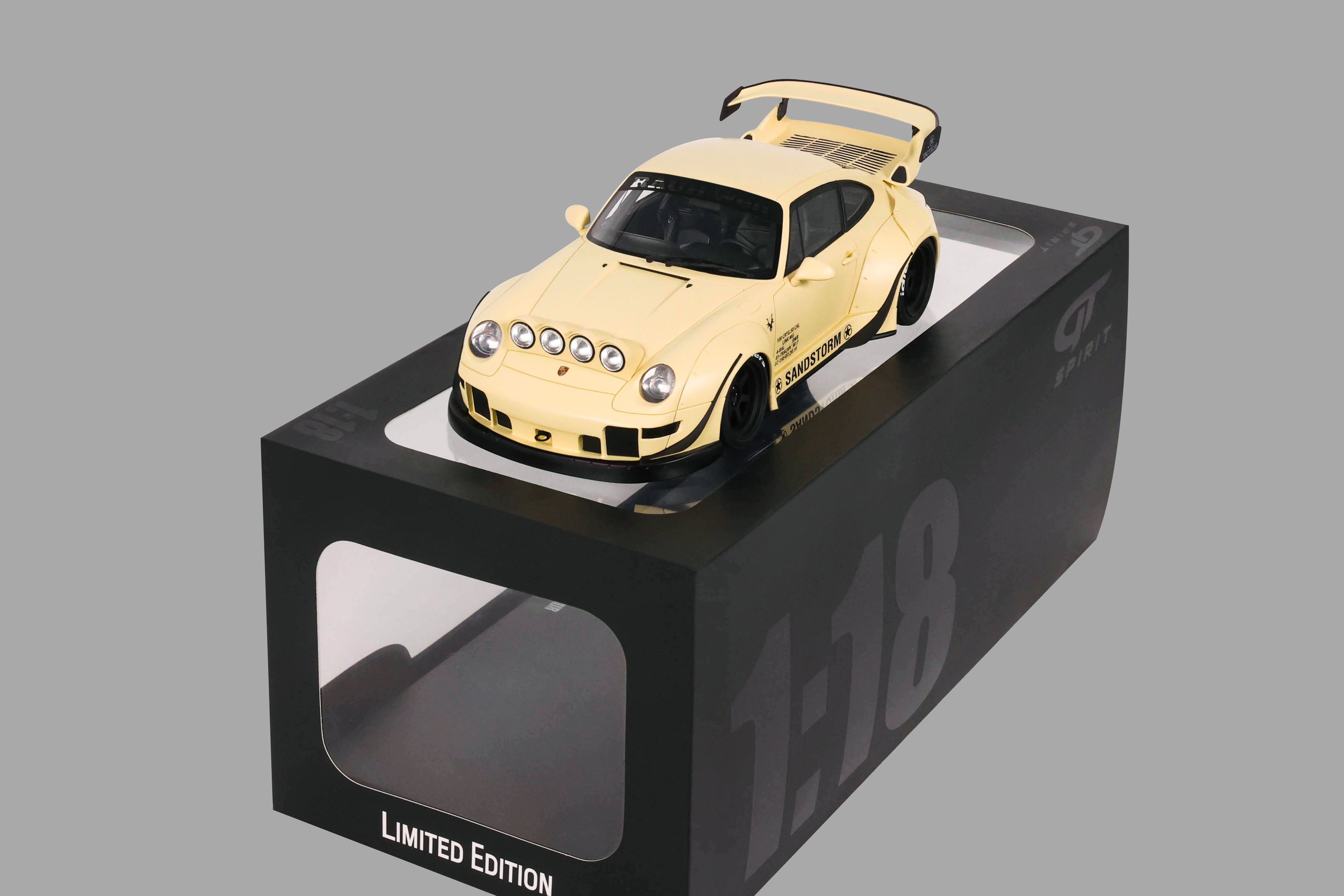 GT Spirit 1:18 Scale Resin,  2023 Porsche 911 RWB, SANDSTORM BEIGE - GT566