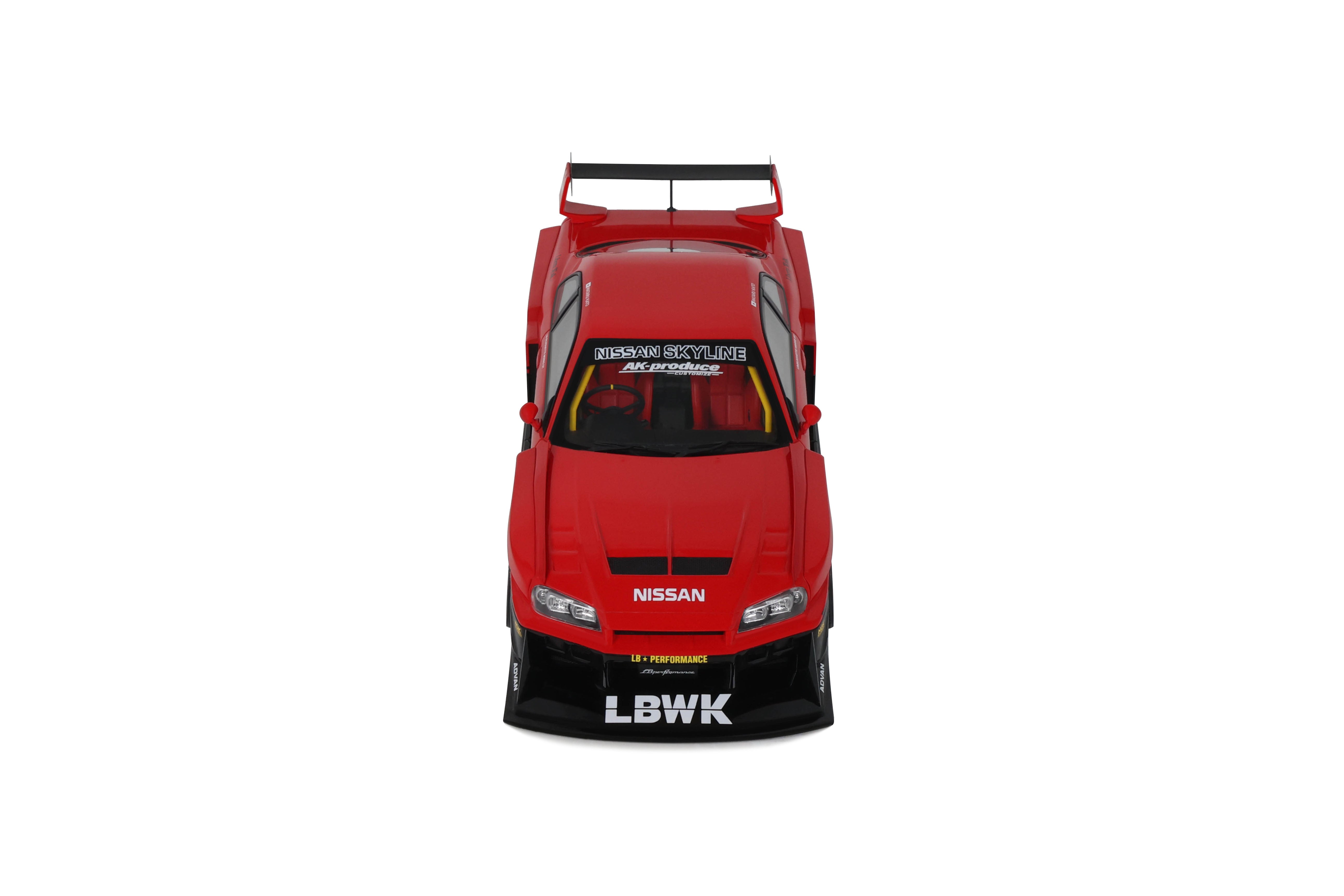 GT Spirit 1:18 Scale Resin,  2020 NISSAN SKYLINE R34 GT R LB SUPER SILHOUETTE - RED - GT570