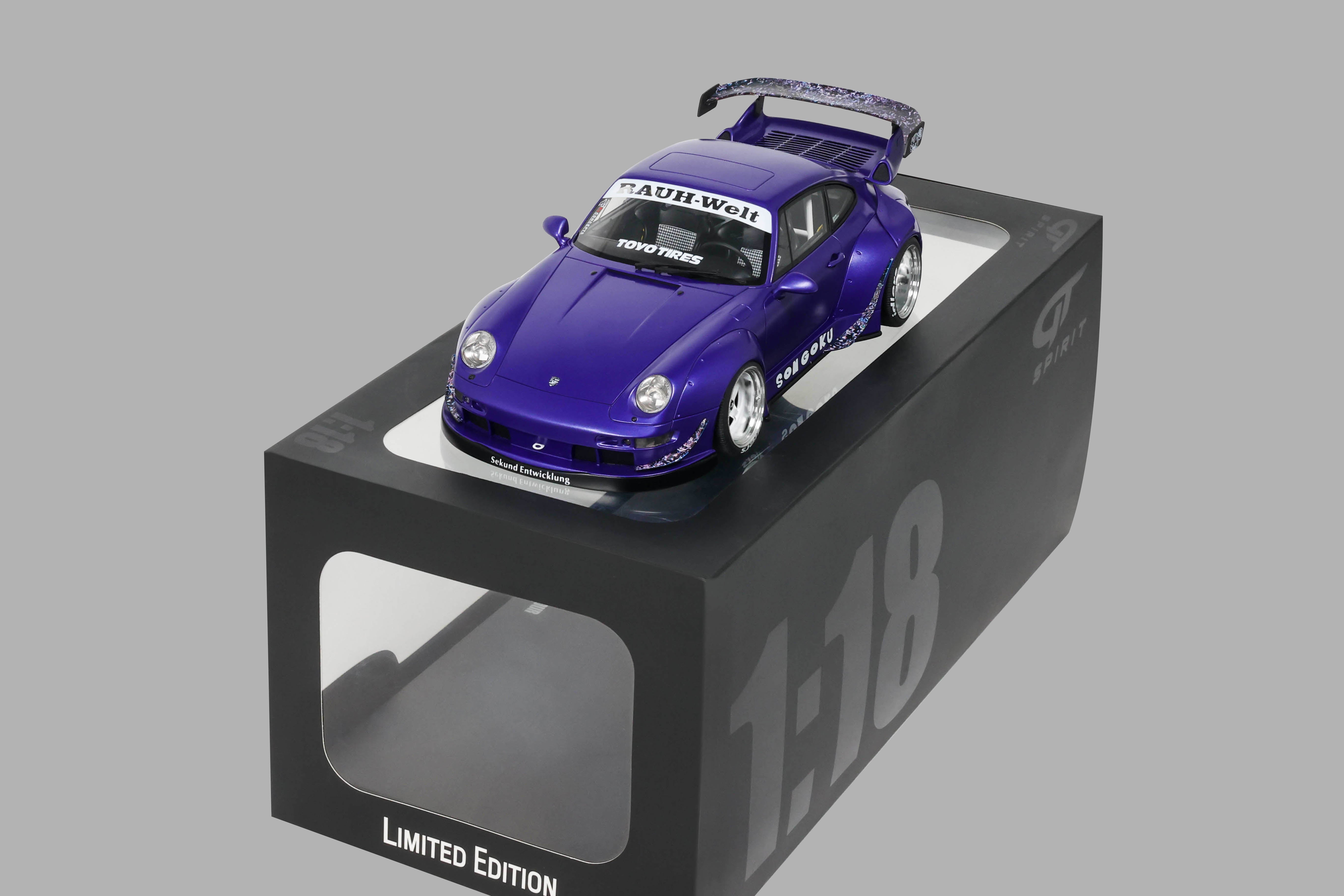 GT Spirit 1:18 Scale Resin, 2024 PORSCHE 911 RWB SON GOKU, PURPLE - GT571