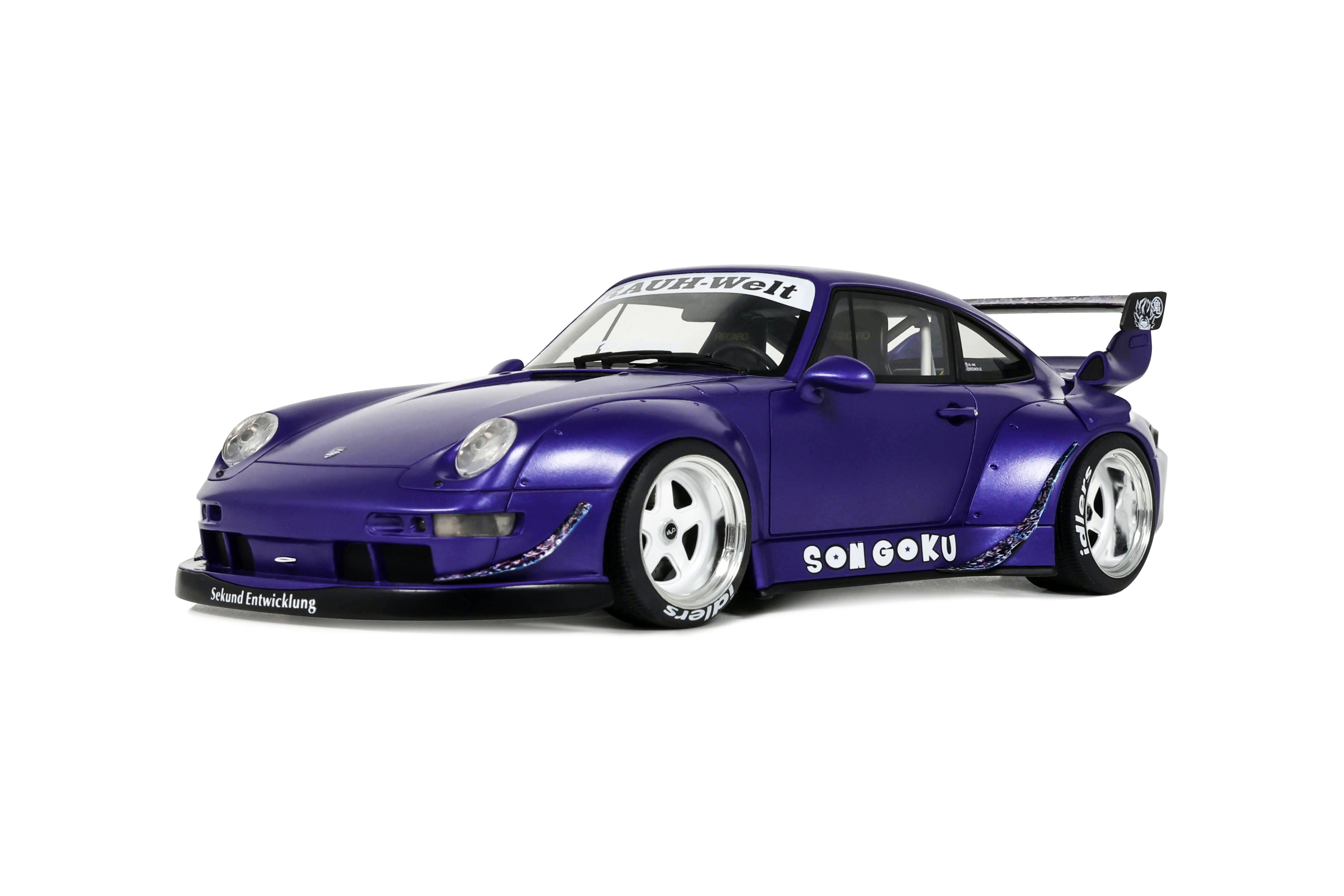 GT Spirit 1:18 Scale Resin, 2024 PORSCHE 911 RWB SON GOKU, PURPLE - GT571