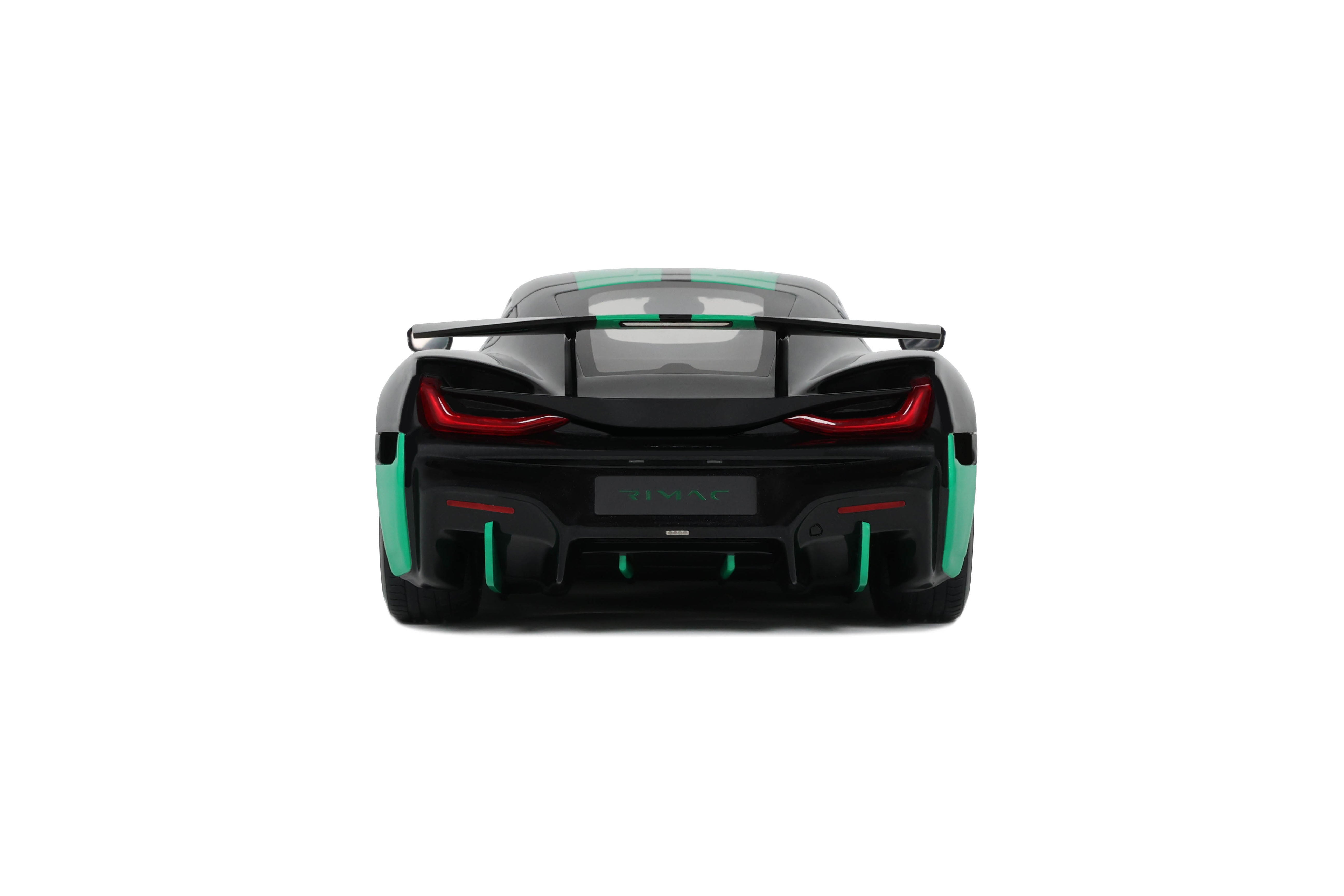 GT Spirit 1:18 Scale Resin Model - 2023 Rimac Nevera Record, Black/Green - GT916